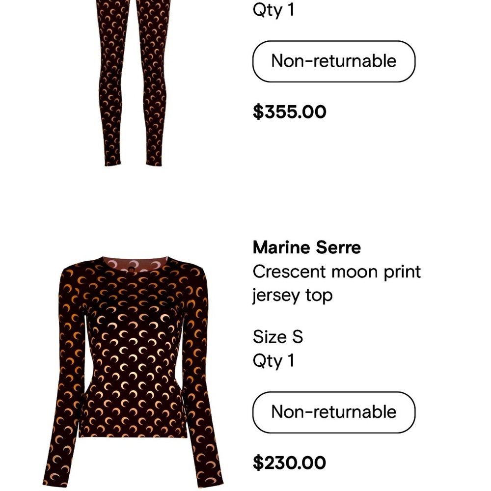 Marine Serre 2 piece Top & Bottom - Picture 6 of 7